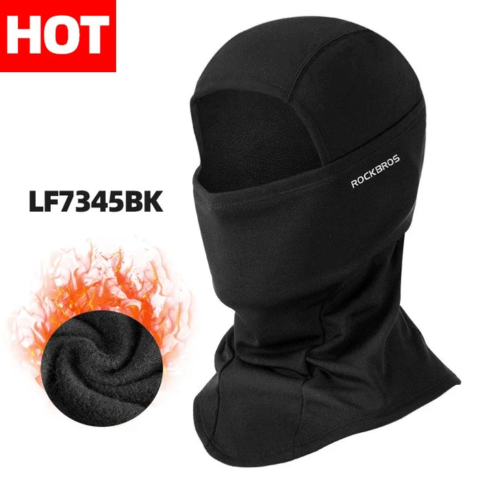 ROCKBROS Full Face Mask Warm Winter Scarf Balaclava Helmet Liner Fishing Skiing Hiking Bike Mask Windproof Breathable Headgear