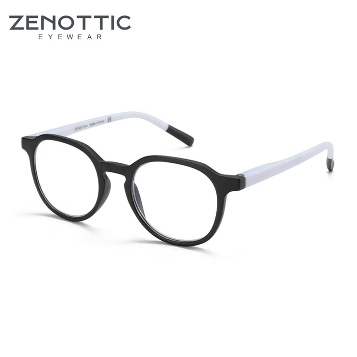ZENOTTIC Gafas retro circulares anti luz azul Gafas de ordenador redondas con bloqueo de luz azul para unisex Moda 420007