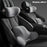 Memory Foam Headrest Lumbar Support Set Ergonomic Neck Pillow Back Cushion Car Driver Seat Comfort Breathable Polyester Fabric