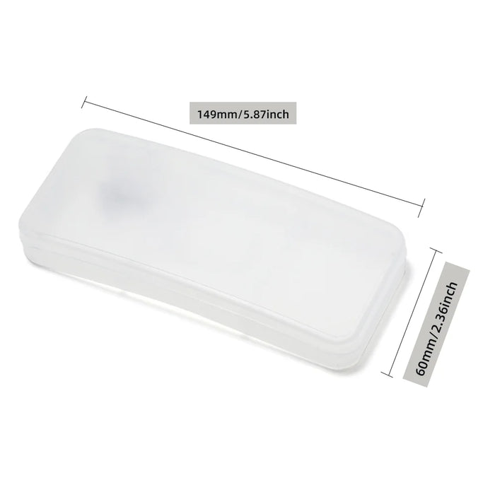 VIVIBEE Clip on Sunglasses Plastic Box Case M L White Transparent