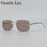 Lunettes de soleil carrées sans monture homme 2026 Marque de luxe unique Punk Lunettes de soleil sans monture pour homme Voyage Monture métallique Teintes