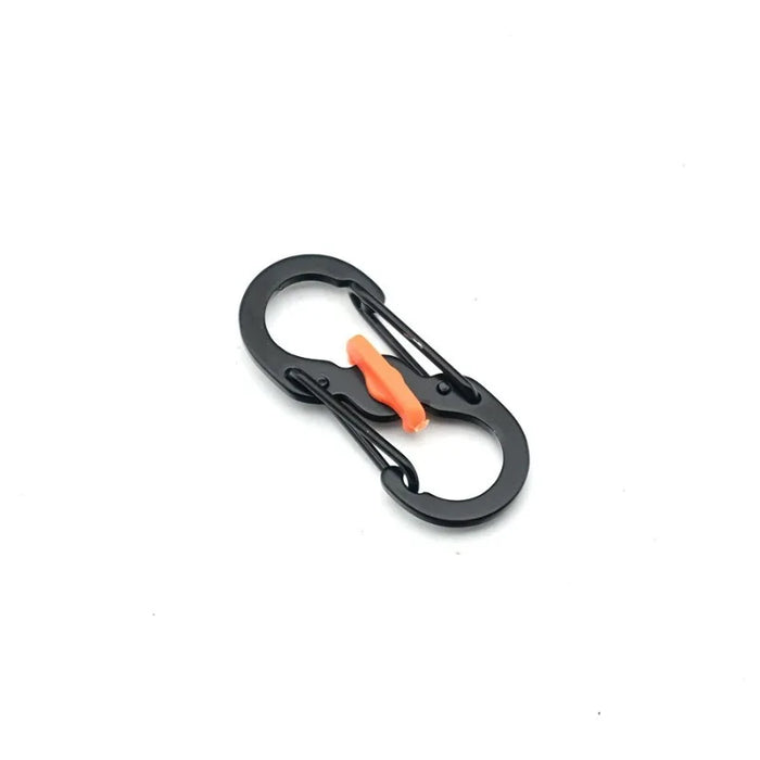 Mosquetón de bloqueo antirrobo en forma de 8, gancho en S de acero inoxidable, clip para llavero para mochila, viajes al aire libre