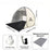 2-3 Person Instant Pop Up Tent UPF50+ UV Protection Waterproof Beach Tent Silver Coating Portable Camping Sun Shelter