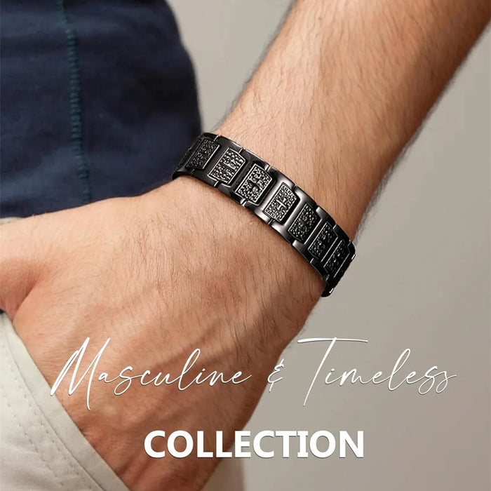 ARADOO Copper Cross Bracelet for Men with Powerful 3800 Gauss Magnetic Therapy Jewelry