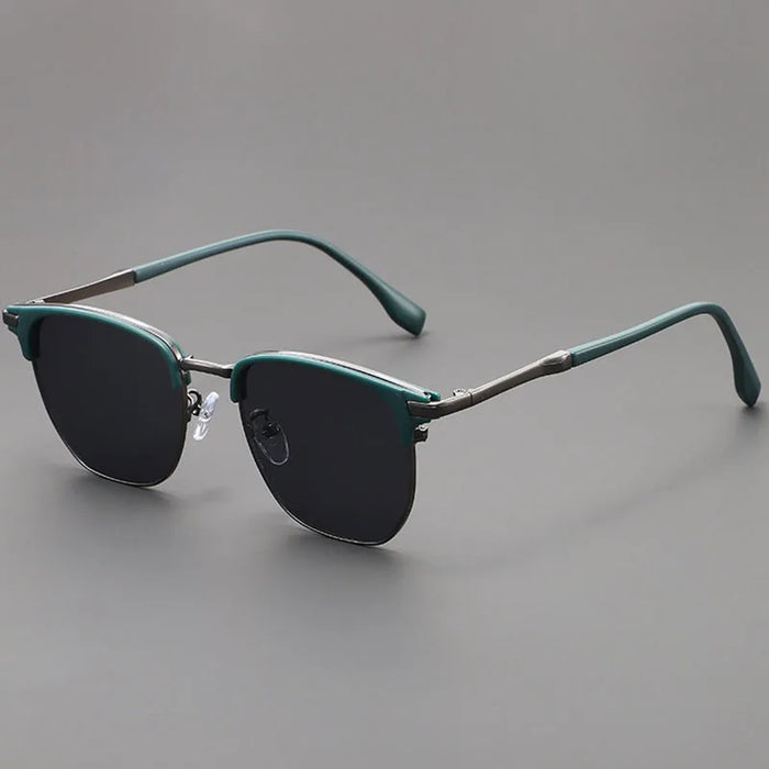 Lunettes de soleil carrées vintage en métal pour hommes et femmes, lunettes de protection UV400 tendance rétro unisexe