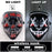Máscara LED luminosa V de Vendetta, máscara facial completa anónima que brilla en la oscuridad para fiestas, raves, Halloween, cosplay y accesorios de disfraces.