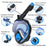 JUNHAIINS 180° View Full Face Snorkel Mask Scuba Diving Mask for Adult Goggles Underwater Transparent Swimming Sunshade Lens