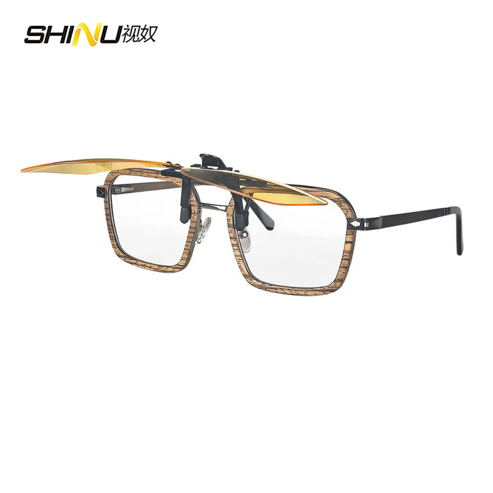 Polarized Clip-On Glasses Yellow Lenses For Night Vision Red Lenses Better Sleep Orange Gaming Glasses Blue Light Blocking