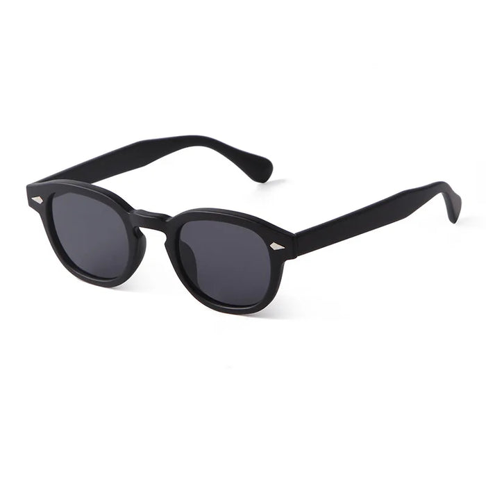 Vintage Fashion Shell Round Sunglasses Women Men 2024 Brand Design Retro Rivet Yellow Blue Lens Square Sun Glasses Female UV400