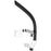 Swim Training Snorkel Frontal Swim Snorkel Tube Center-Mount Front One-Way Purge Valve Swimmer's Snorkel for Lap Swimming
