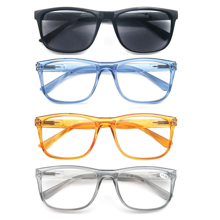 Oversized Reading Glasses Men Big Head Readers Women XL Eyeglasses Wide Square Large Read Glasses With Spring Hinge Clear Vision