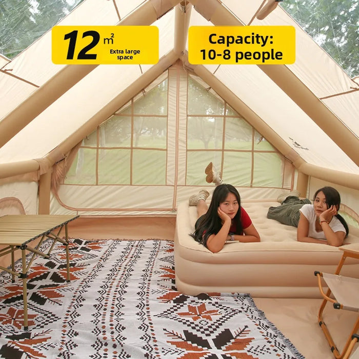 Outdoor Camping Inflatable Tent 4 season tent Portable House Quick Setup for Travel Picnic BBQ with Storage Bag Air Pump