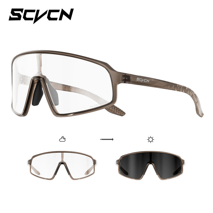 SCVCN New Sports Cycling Sunglasses UV400 Windproof Eyewear for MTB Road Bike Running Hiking Men Women Outdoor Sports Eyewear