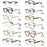 HBK Retro Square Glasses Frames Men Flat Lenses Anti Blue Light TR90 Eyeglass Frames High-Quality Reading Eyeglasses for Women