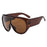 Lunettes de Soleil Masque Visière Oversize Homme Femme Coupe-Vent Verres Solaires Monture Large Goggles Shades Sport UV400