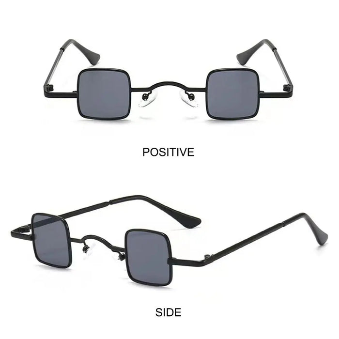Fashion Small Square Sunglasses Ultra Light Metal Frame Hip Hop Punk Sun Glasses Candy Color Sunglasses Shades for Women Men
