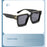 Bungee Large Square Sunglasses for Men Women Vintage Trendy Casual Street Style Shades