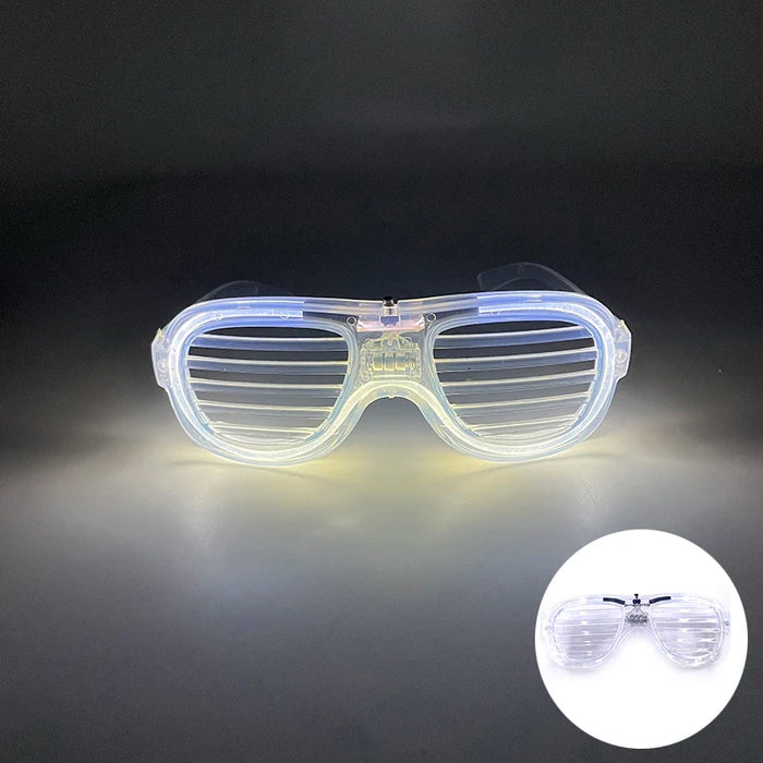 Nouvelles lunettes lumineuses LED sans fil pour festival, rave, soirée, lunettes de soleil mosaïque lumineuses néon, lunettes de club disco