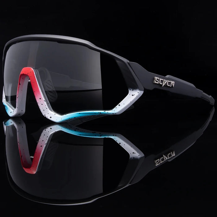 SCVCN Fashion Road Bicycle Glasses UV400 Photochromic Sunglasses MTB Men Women Sports Protection Eyewear Runing Cycling Goggles