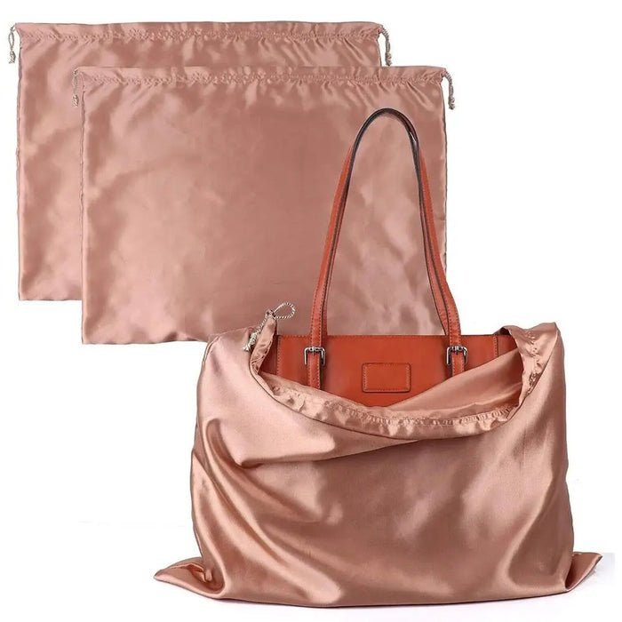 Bolsas guardapolvo para bolsos de mano, fundas de tela de seda gruesa, bolsas de almacenamiento con cordón para bolsos de mano, carteras, zapatos, botas, a prueba de polvo