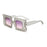 New Square Women Steampunk Sunglasses Concave Convex Frame Luxury Y2K Shades UV400 Fashion Brand Designer Men Sun Glasses