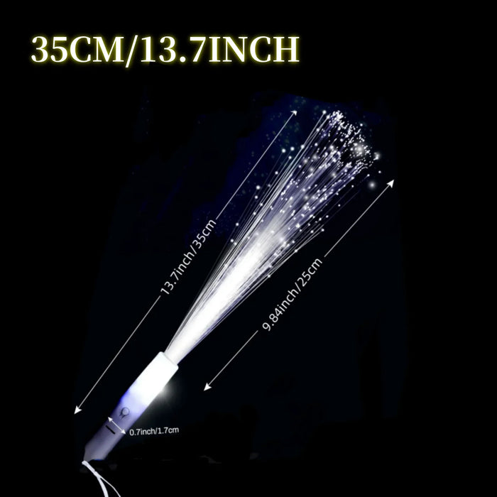 24-96PCS LED White Fiber Optic Wands For Wedding 3 Modes Flashing Glow Sticks for Kids Light Up Wand Dark Party Favors Birthday