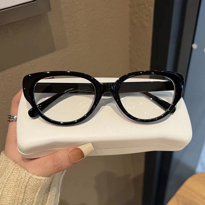Retro Myopia Glasses Anti-blue Light Cat Eye Flat Mirror HD Nearsighted Eyeglasses Unisex Diopter 0 -0.5 -1.0 -1.5 -2.0 To -4.0
