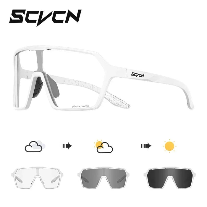 SCVCN New Photochromic Cycling Sunglasses Road Mtb Bike Glasses UV400 Sports Running Drving Goggles Men Women Bicycle Eyewear