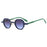 Lunettes de Soleil Rondes Vintage pour Femmes, Mode, Verres Clairs Océan, Protection UV400, Rivets, Hommes, Oculus