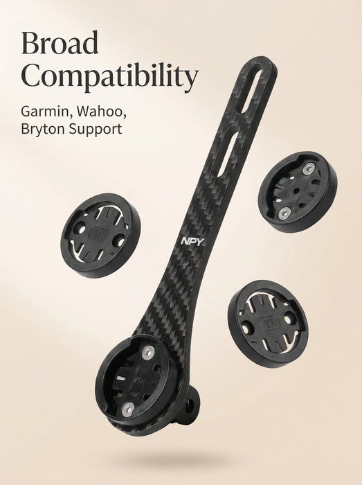 NPY Carbon Fiber Speedometer Holder Integrated Handlebar Mount For Wahoo/Bryton/Garmin Speedometer Mount Bicycle Accessories