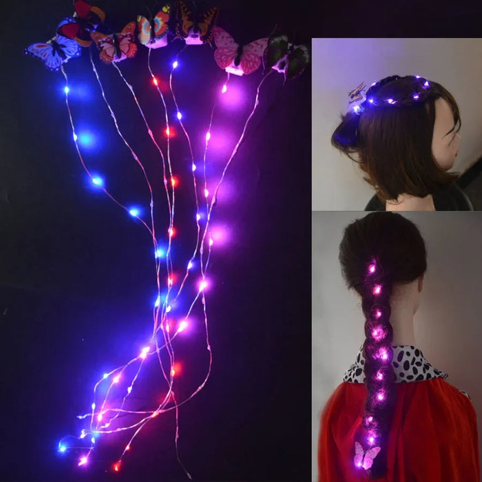 10pcs Adult Kids LED Glow Party Sequin Cat Bunny Crown Flower Headband Halo Light Up Wreath Hairband Birthday Gift Wedding