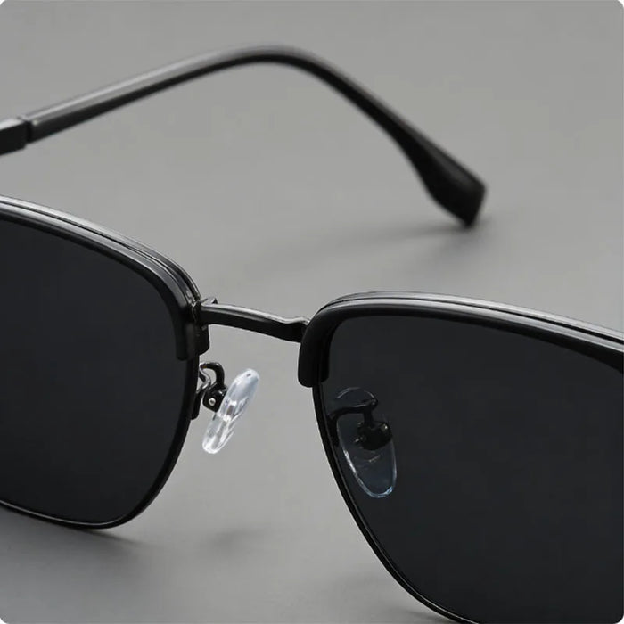 Lunettes de soleil carrées vintage en métal pour hommes et femmes, lunettes de protection UV400 tendance rétro unisexe