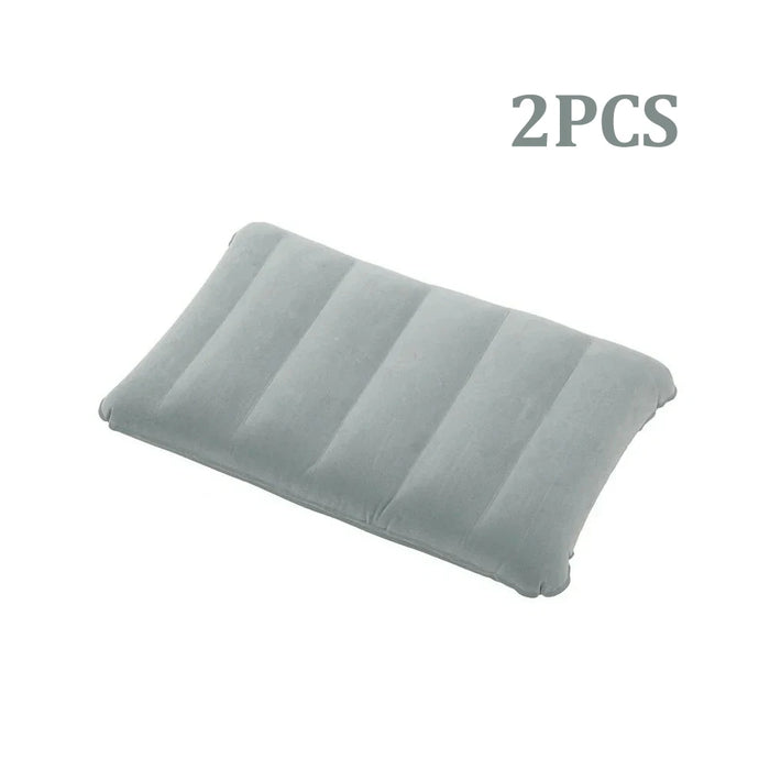 Almohadas de colchón de aire de 47x30cm Cojín para dormir de camping al aire libre Almohadas inflables cuadradas plegables Respaldo de viaje Reposacabezas de avión grande