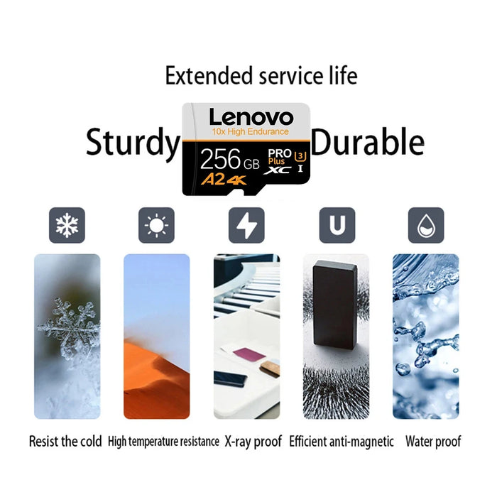 Lenovo Durable SD Cards Memory Card TF Cards Micro TF SD 512GB 256GB 128GB Magnet Proof UHS-I for Dashcam / PC / Mac / Android