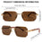 Rectangle Punk Rimless Sunglasses Men Vintage Polygon 2026 Luxury Brand Design Geometric Sun Glasses Male Hip Hop Eyewear Shades