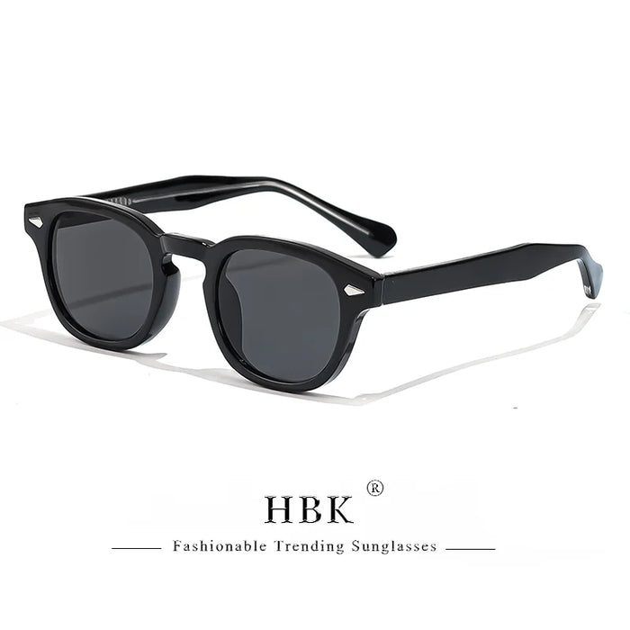 HBK Fashion Men's Sunglasses Gradient Lens Design Sun Glasses Simple Round Women Daily Wear Outdoor Shopping Travel Party
