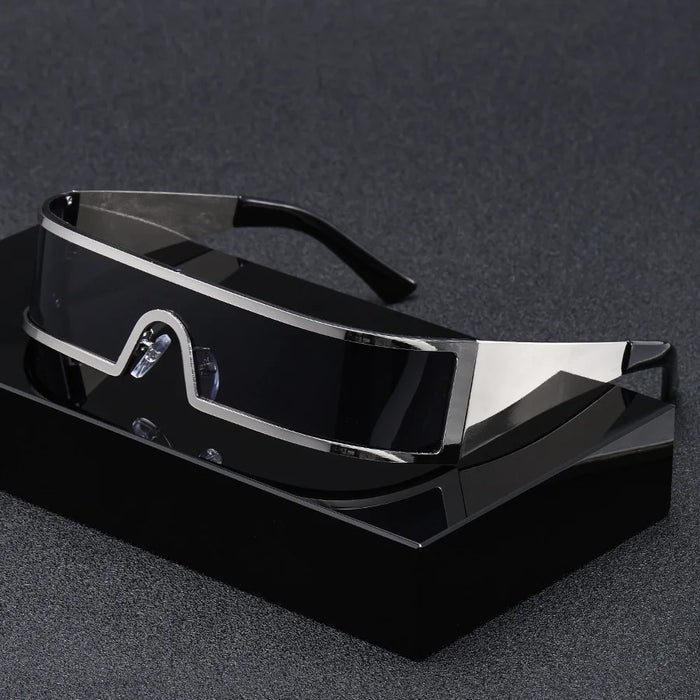 High-end Cyberpunk Style Men's Glasses, Fashionable Design with Future Tech Narrow Frames, Suitable for Parties and Gift-Giving