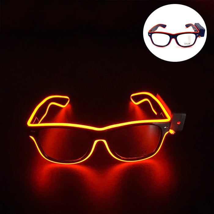 Nouvelles lunettes lumineuses LED sans fil pour festival, rave, soirée, lunettes de soleil mosaïque lumineuses néon, lunettes de club disco