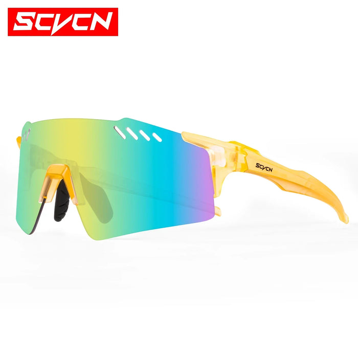 SCVCN Photochromic Sunglasses Mountain Cycling Glasses Outdoor Sports Running Drving Goggles UV400 Men Women Bicycle Eyewear