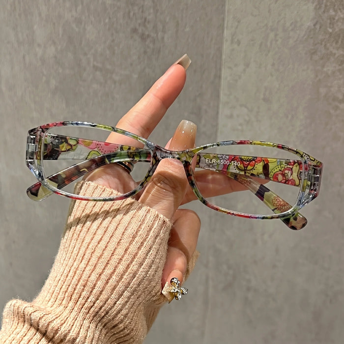 4 Pairs of Printed Reading Glasses Set for Women, Anti Blue Light Reading Multi Color Portable Reading Glasses