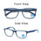 Lunettes de lecture extra-larges pour hommes et femmes. Monture carrée classique. Lunettes anti-lumière bleue avec verres de prescription.