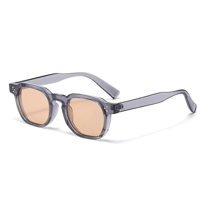 Gafas de sol cuadradas para mujer y hombre, estilo punk, retro, a la moda, con lentes transparentes, montura UV400, para mujer, Oculus