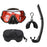 Snorkeling Mask Diving Goggles Full Wet Silicone Foldable Tube Mirror Tempered Glass Len Diving Mask Travel Size With Case