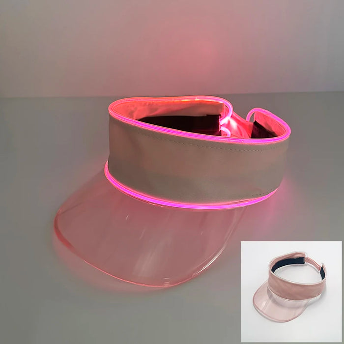 Glowing Summer Sunshade Cap Holidays Outdoor Hiking Running Sports LED Hat NightClub Rave Party Luminous Accessories Travel Hats