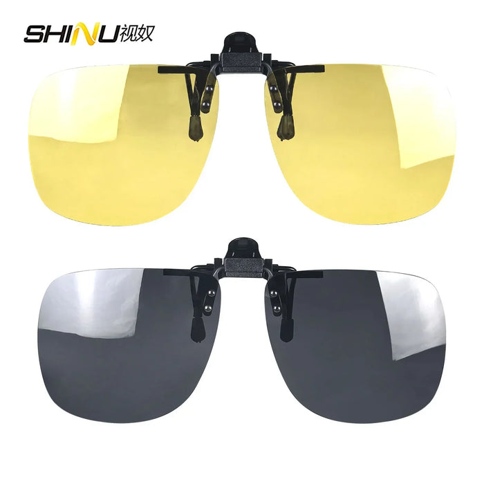 Polarized Clip-On Glasses Yellow Lenses For Night Vision Red Lenses Better Sleep Orange Gaming Glasses Blue Light Blocking