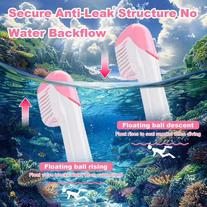 Kids Unicorn Snorkel Mask Full Dry Anti Fog Waterproof With Advanced Respiratory System Diving Swim Equipment For Children