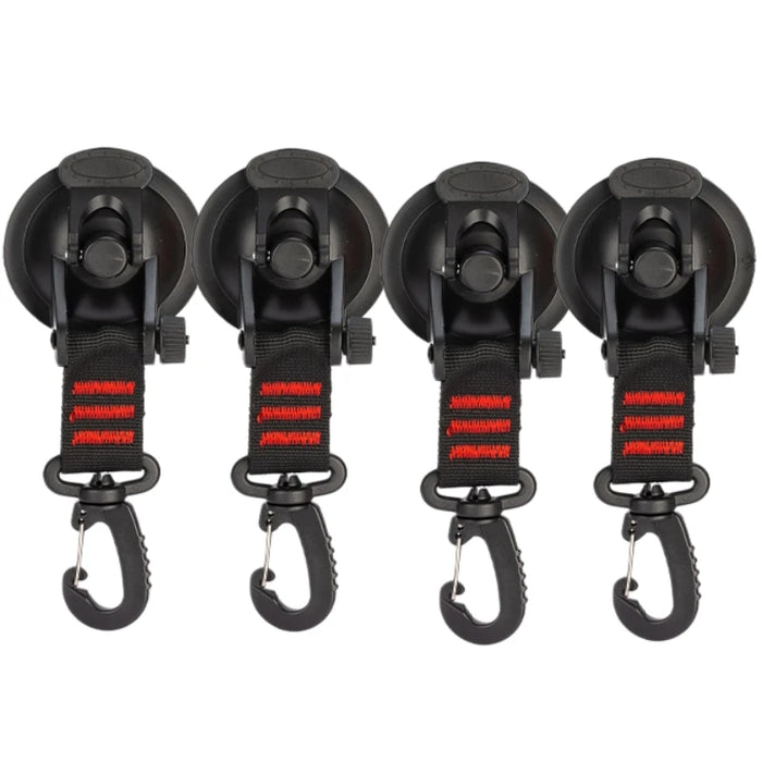Heavy Duty Suction Cups Anchor with Hooks Outdoor Travel Camping Carabiner Organizer for Home Outdoor Camping Car Side Awning