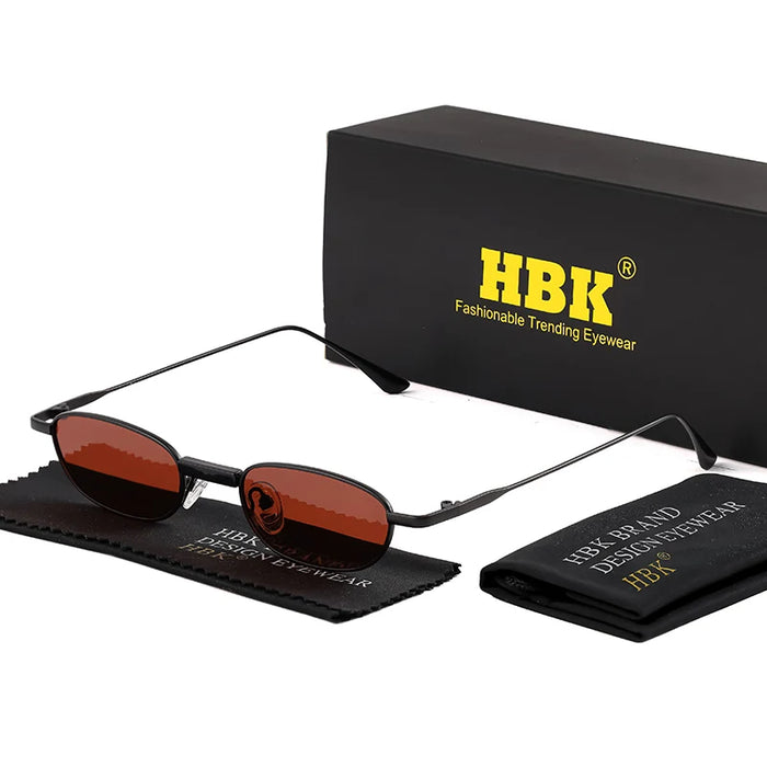 HBK New Retro Polarized Sunglasses Men Small Frame Tac Lenses Punk Sun Glasses Women Fishing Outdoor Party Eyeglasses
