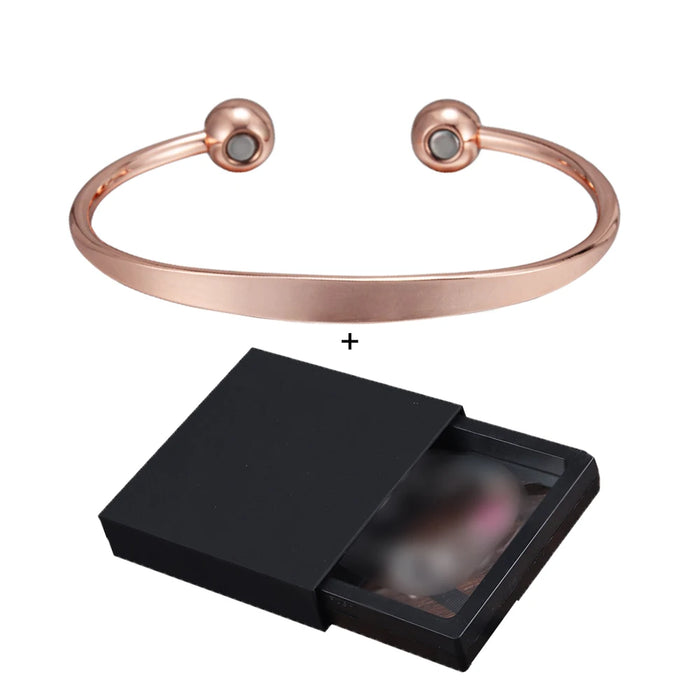 Vinterly Pure Copper Bracelets Magnetic Shiny Adjustable Bangles Arthritis Pain Relief Health Magnet Jewelry Anti Radiation