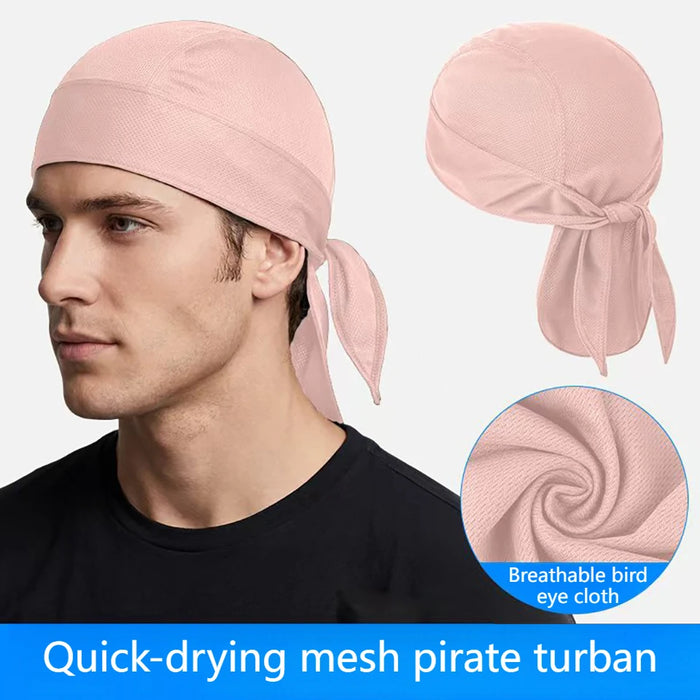 KoKossi Summer Breathable Mesh Hat Quick-dry Headscarf Sun Protection Sweat-wicking Sports Outdoor Riding Cycling Headband